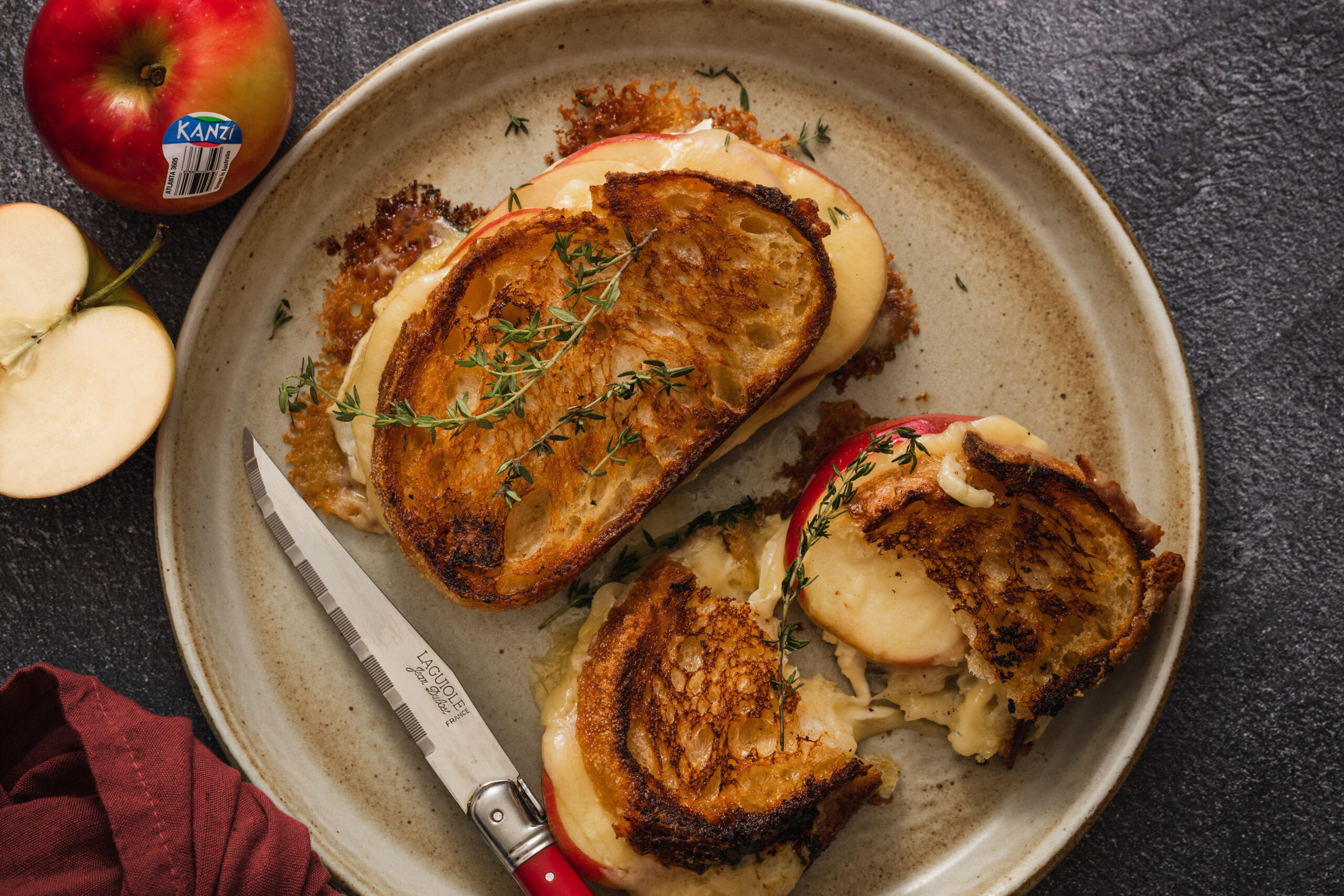 Ultimate Honey And KANZI® Apple Grilled Cheese